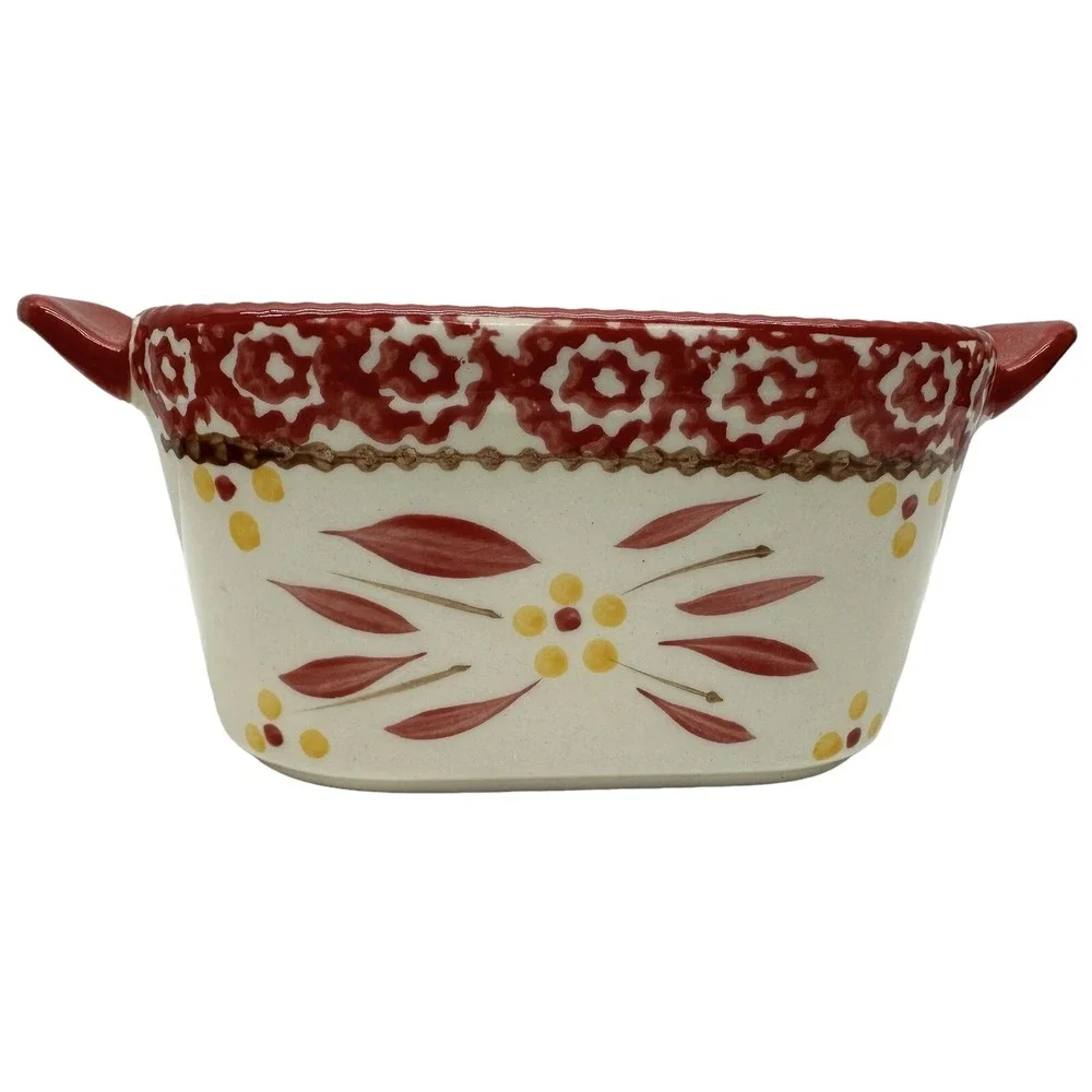 Temptations Old World Loaf Pan 1 Quart With Lid & 10oz.‎ Ramekin Dish